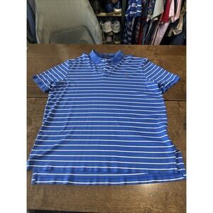 Polo Ralph Lauren Polo Shirt Men's Large Blue White Stripe Pima Soft  Size L